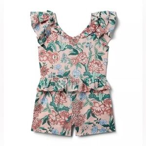 Janie and Jack floral peplum romper